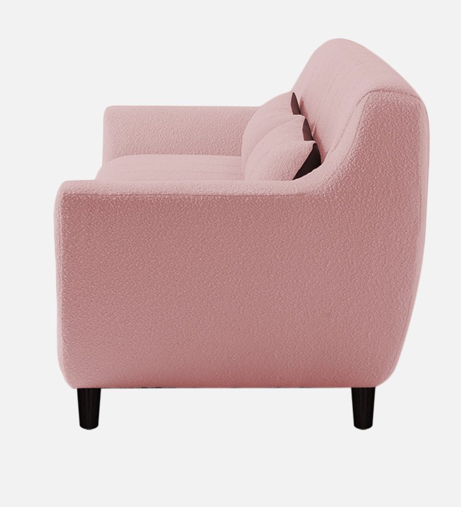 Nesco Boucle Fabric 1 Seater Sofa In Basi Pink Colour - Febonic Living
