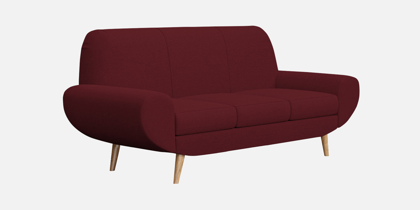 Jessy Fabric 3 Seater Sofa in Blood Maroon Colour