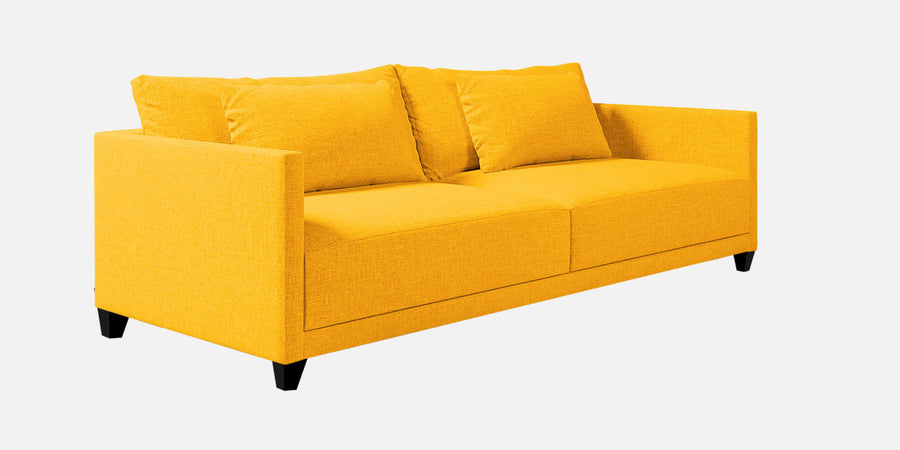 Kera Fabric 2 Seater Sofa In Bold Yellow Colour - Febonic Living