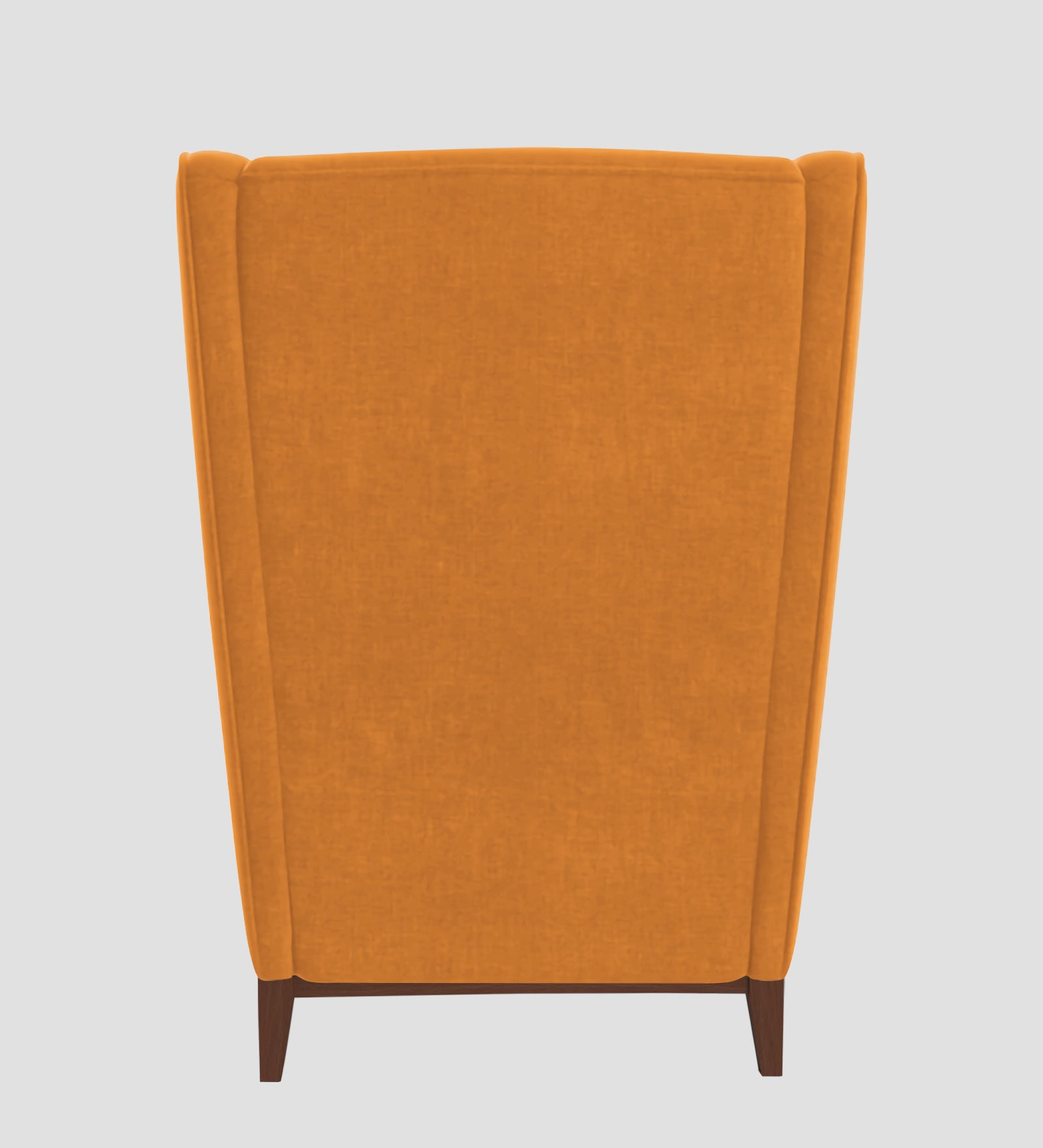 Suri Velvet 1 Seater Wing Chair in Tangerine orange Colour