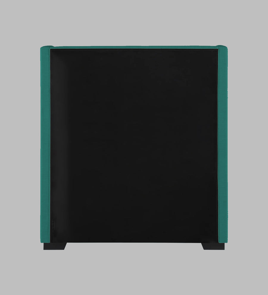 Kirby Fabric Upholstered Single Size Bed In Sea Green Colour - Febonic Living