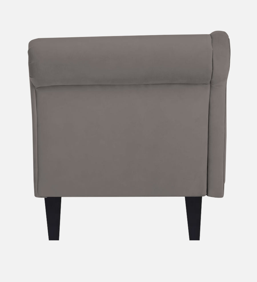 Rana Velvet Lhs Chaise Lounger In Pearl Grey Colour - Febonic Living