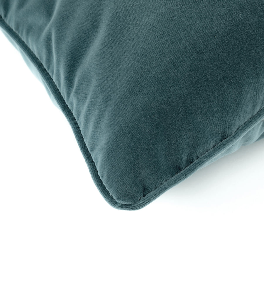 Lucca Velvet 20X20 Inches Cushion Covers Pack Of 2 In Oxford Blue Colour - Febonic Living