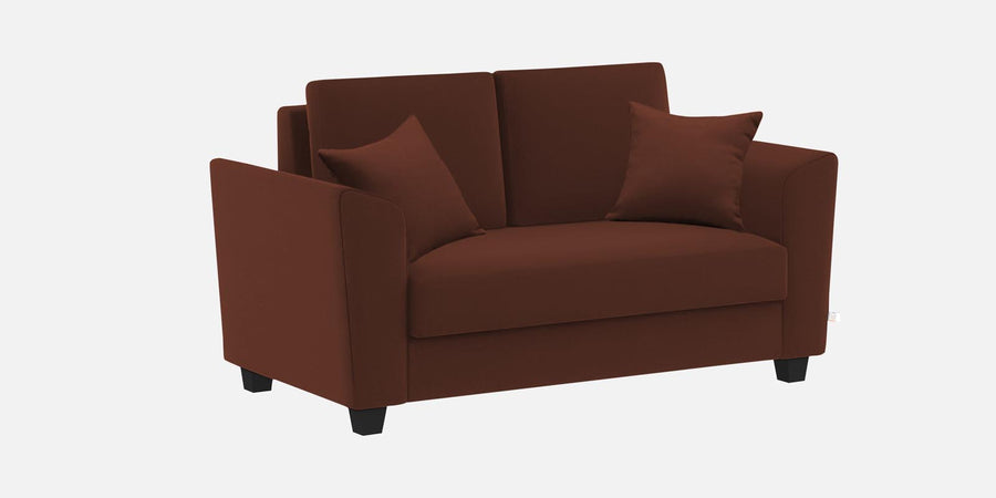 Daku Fabric 2 Seater Sofa In Coffee Brown Colour - Febonic Living