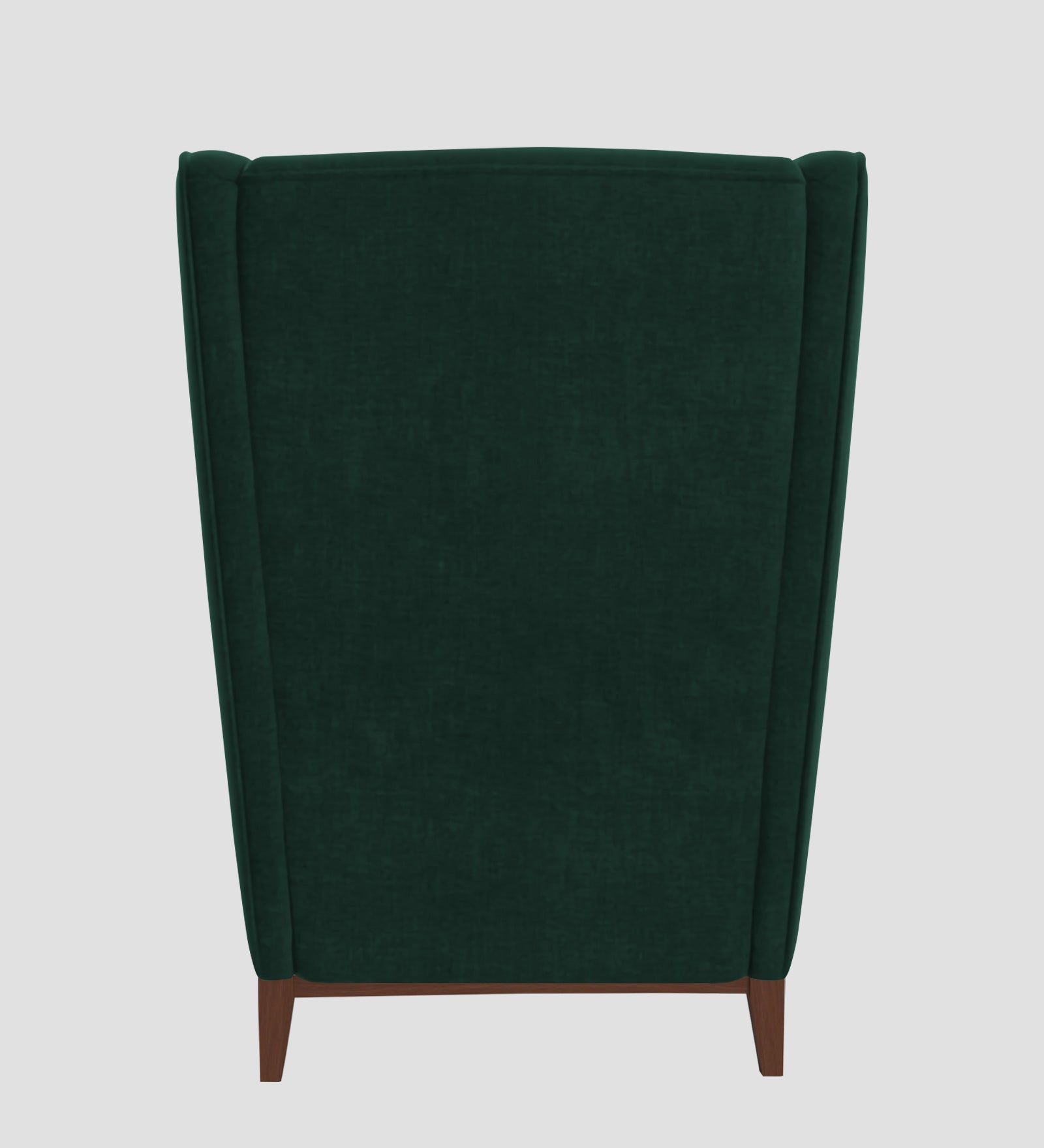 Suri Velvet 1 Seater Wing Chair in Forest Green Colour