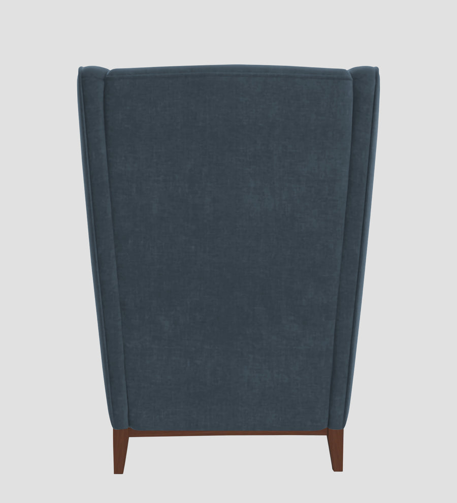 Suri Velvet Wing Chair In Oxford Blue Colour - Febonic Living