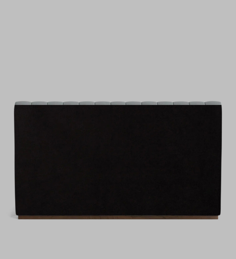 Nalan Velvet Upholstered Queen Size Bed In Pubble Grey Colour - Febonic Living