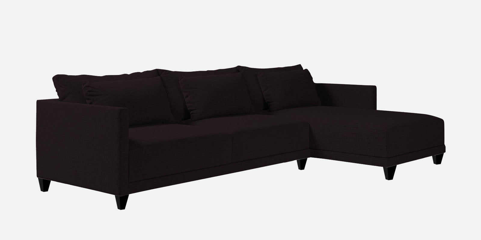 Kera Fabric LHS Sectional Sofa (3+Lounger) In Cara Brown Colour