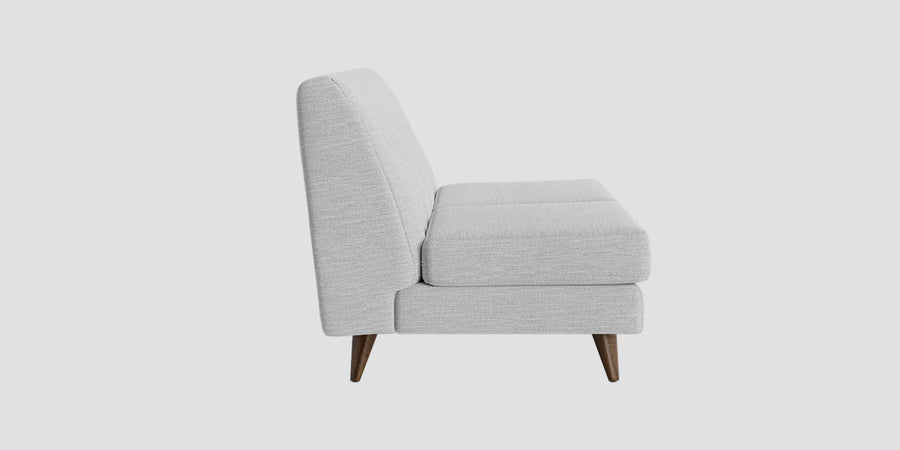 Jasmin Fabric 2 Seater Armless Sofa In Lit Grey Colour - Febonic Living