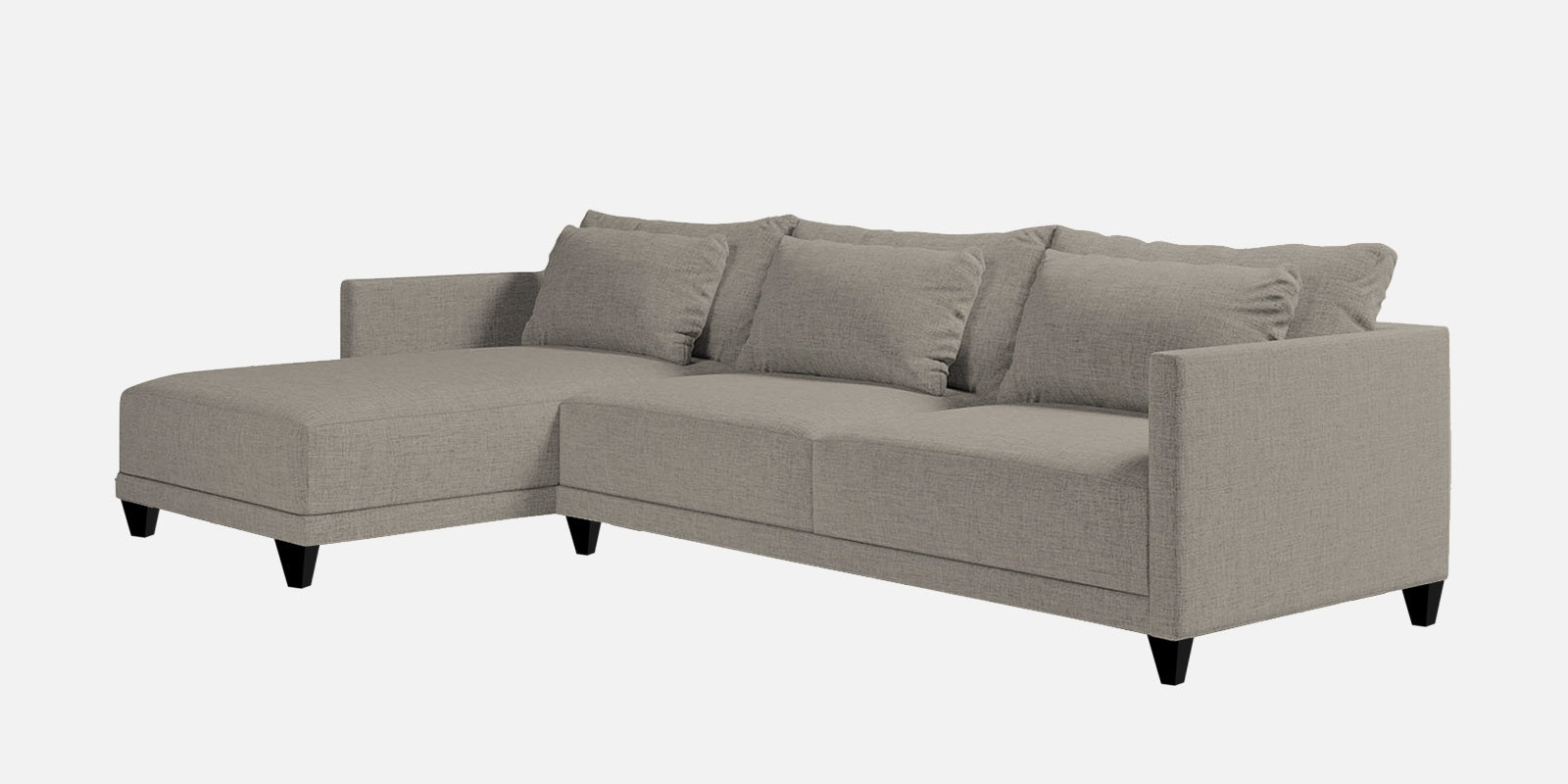 Kera Fabric RHS Sectional Sofa (3+Lounger) In Lit Grey Colour