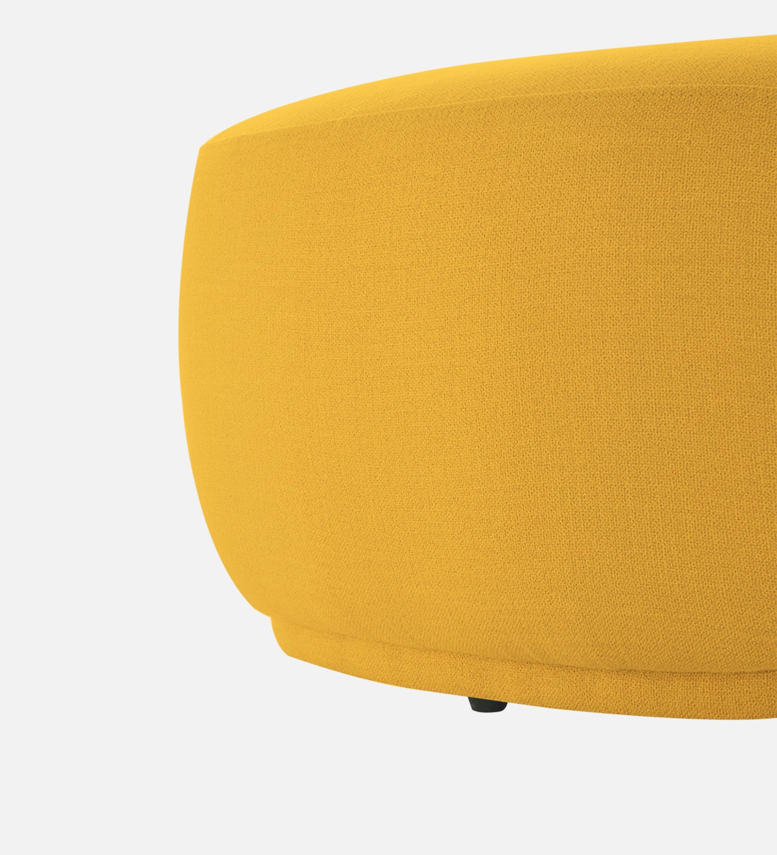 Nona Fabric Pouffe In Bold Yellow Colour