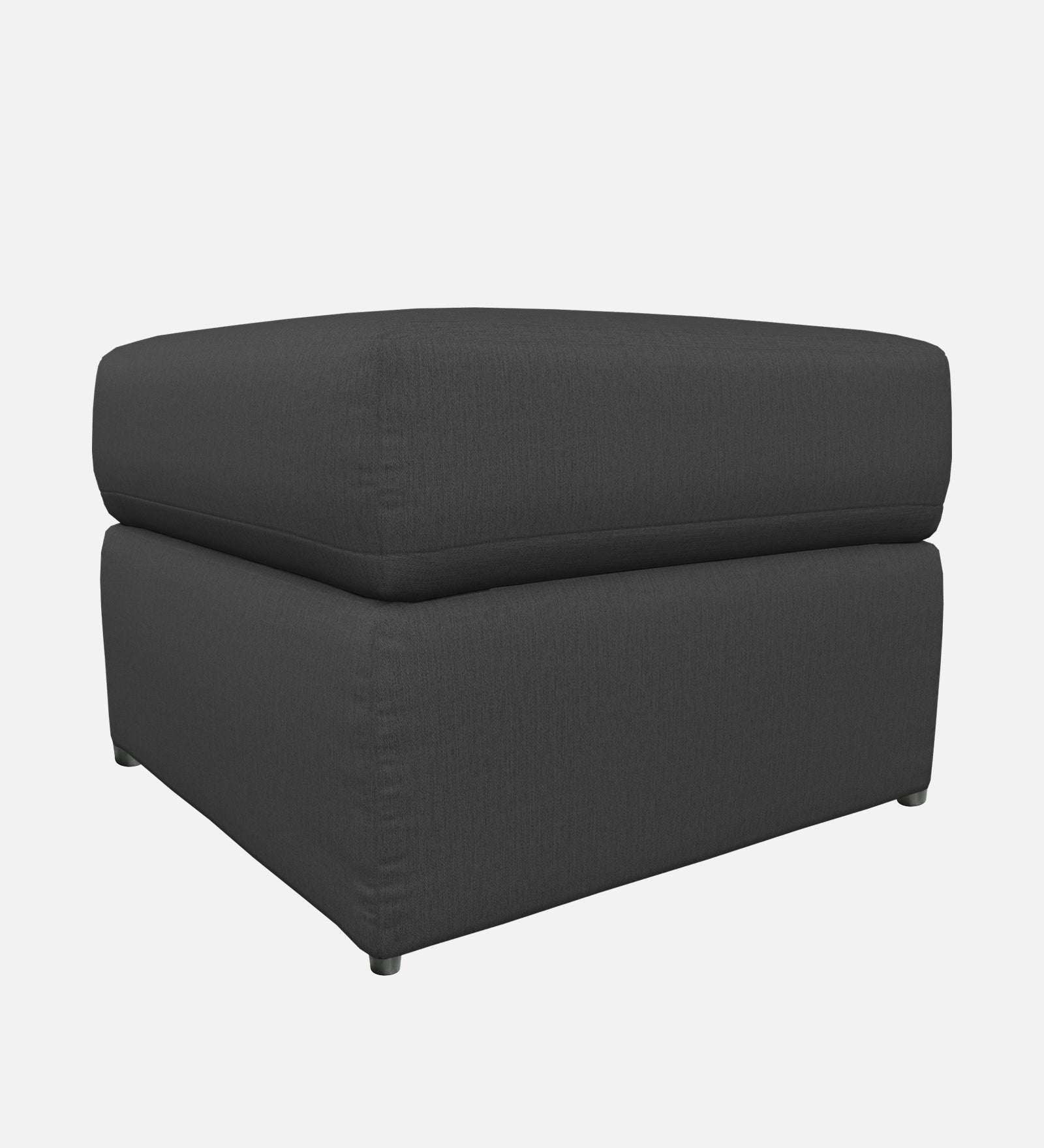 Penny Fabric Storage Ottoman In Charcoal Grey Colour