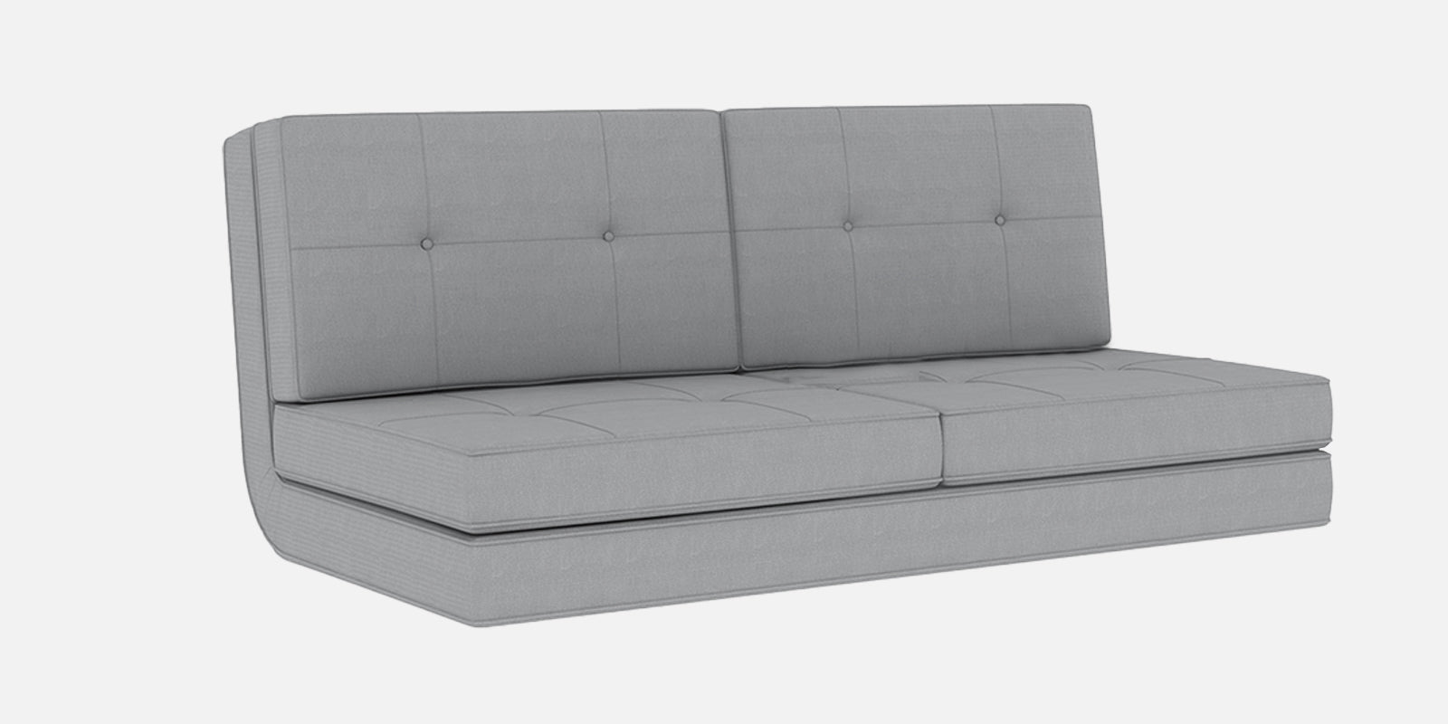 Cora Fabric 2 Seater Futon Sofa Cum Bed in lit-grey Colour