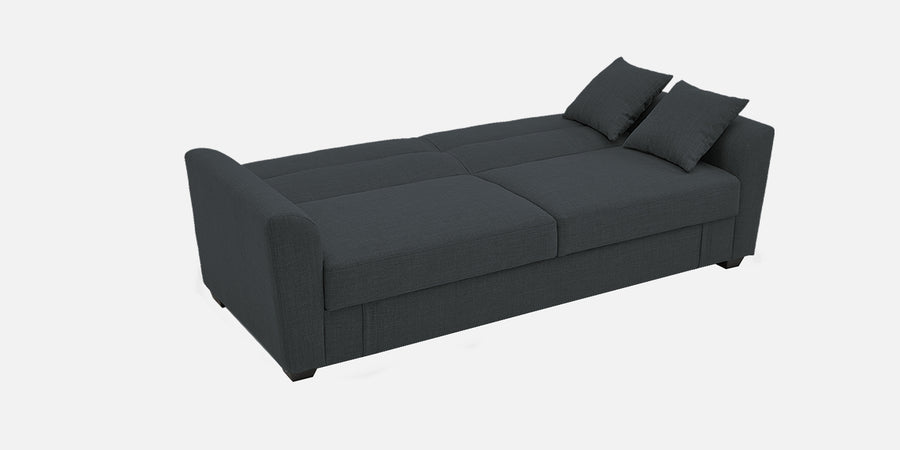 Bony Fabric 3 Seater Convertible Sofa Cum Bed In Duby Grey Colour - Febonic Living