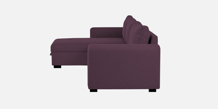 Sigma Fabric Rhs Sectional Sofa 3 Lounger In Greek Purple Colour - Febonic Living