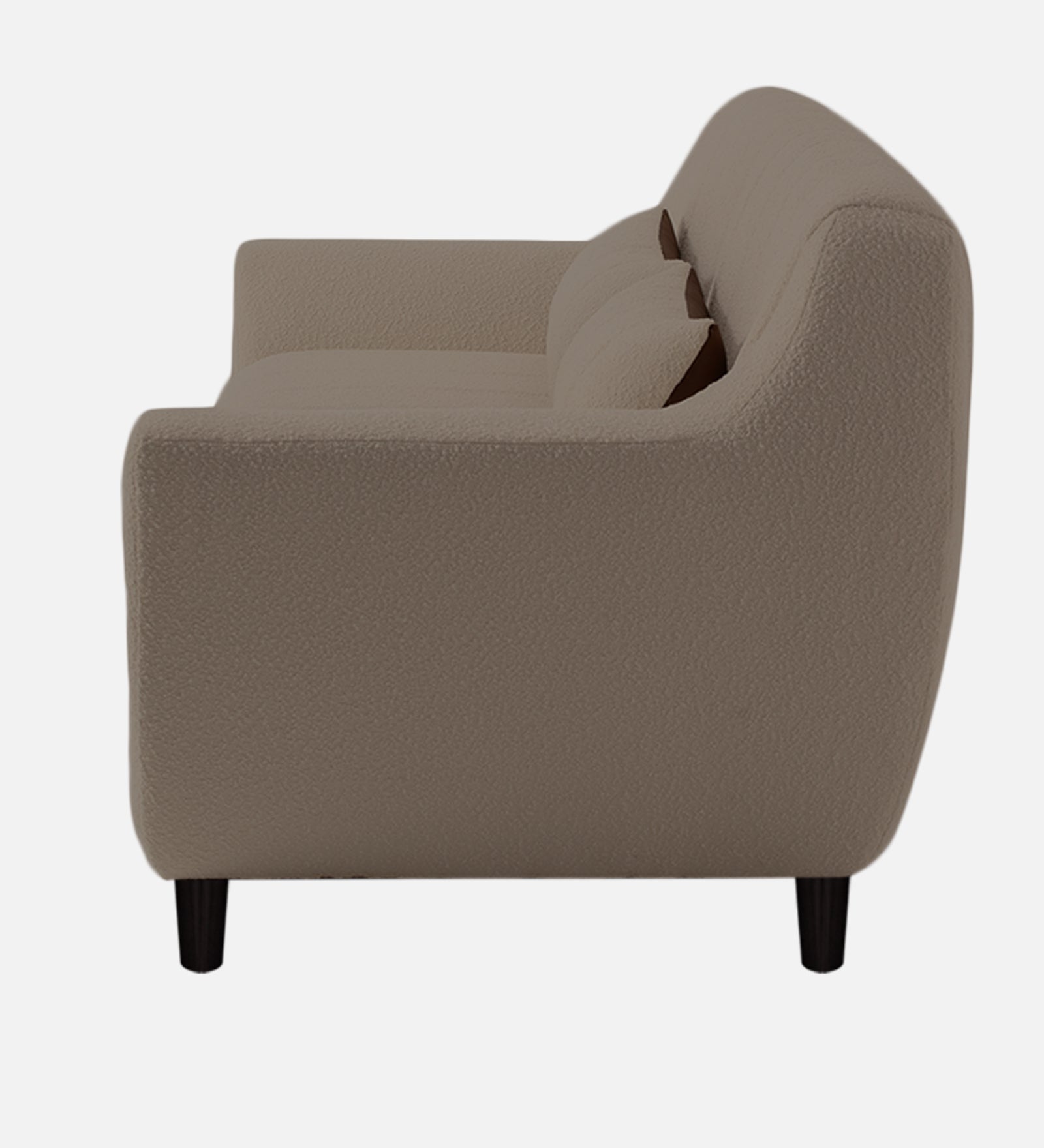 Nesco Fur Fabric 1 Seater Sofa in Cement Beige Colour