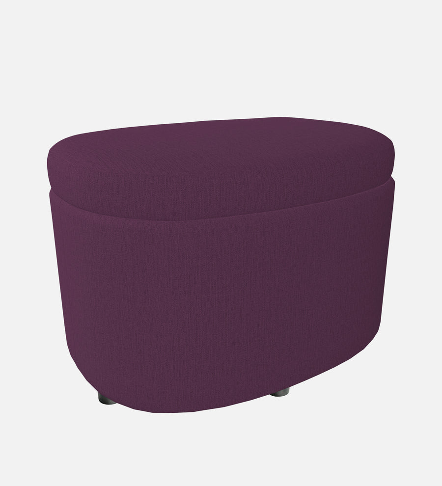 Ruggy Fabric Ottoman In Greek Purple Colour With Storage - Febonic Living