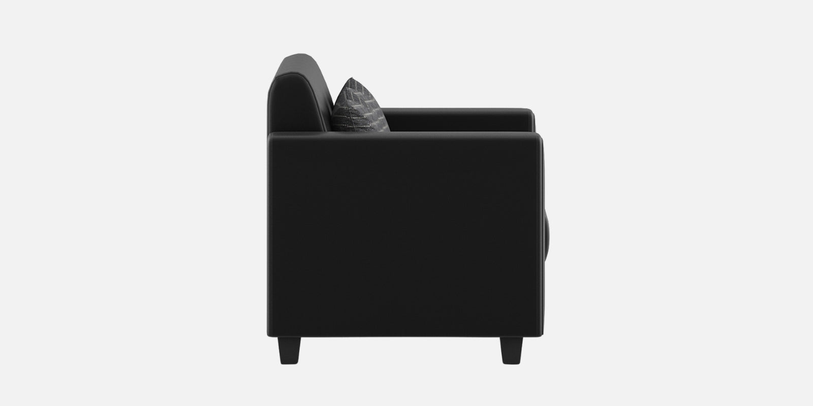 Baley Leatherette 2 Seater Sofa in Dark Black Colour