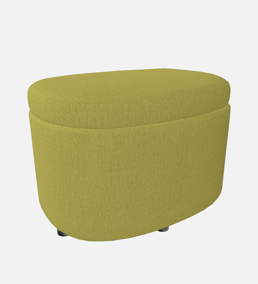 Ruggy Fabric Ottoman In Parrot Green Colour With Storage - Febonic Living