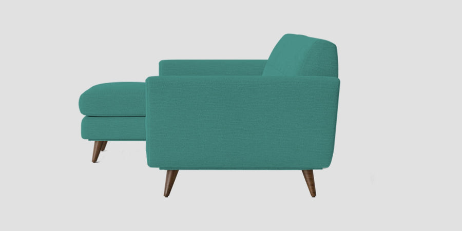 Jasmin Fabric Rhs Sectional Sofa 3 Lounger In Sea Green Colour - Febonic Living