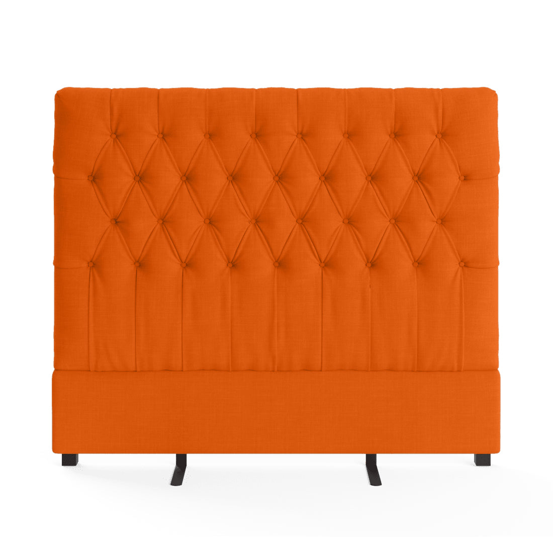 Sinu Fabric King Size Bed In Vivid Orange Colour With Storage Box