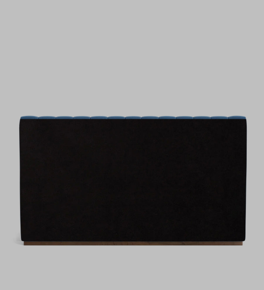 Nalan Velvet Upholstered Queen Size Bed In Imperial Blue Colour - Febonic Living