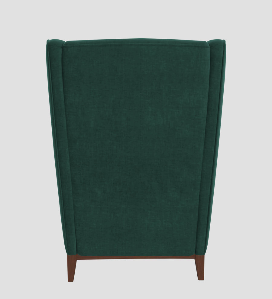 Suri Velvet Wing Chair In Amazon Green Colour - Febonic Living