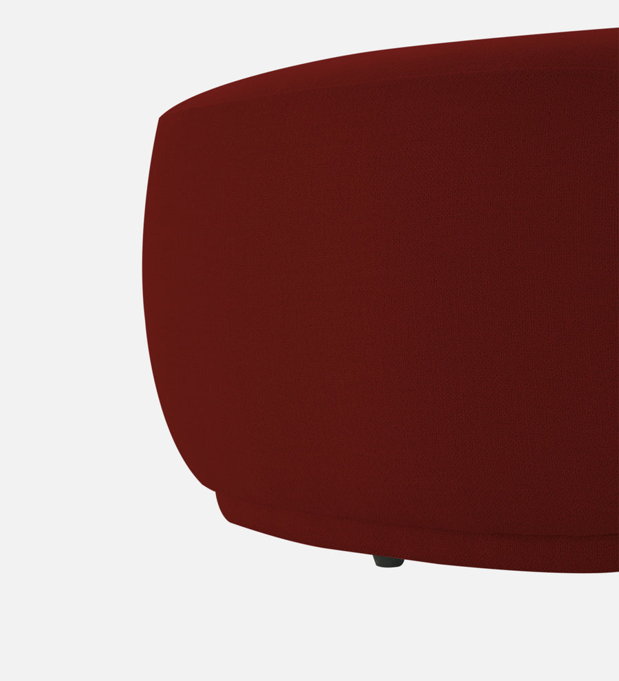 Nona Fabric Pouffe In Blood Maroon Colour - Febonic Living