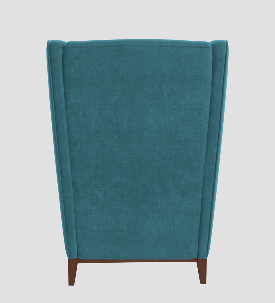 Suri Velvet Wing Chair In Aqua Blue Colour - Febonic Living