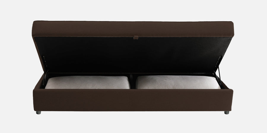 Vito Fabric Day Bed In Cidar Brown Colour With Storage - Febonic Living
