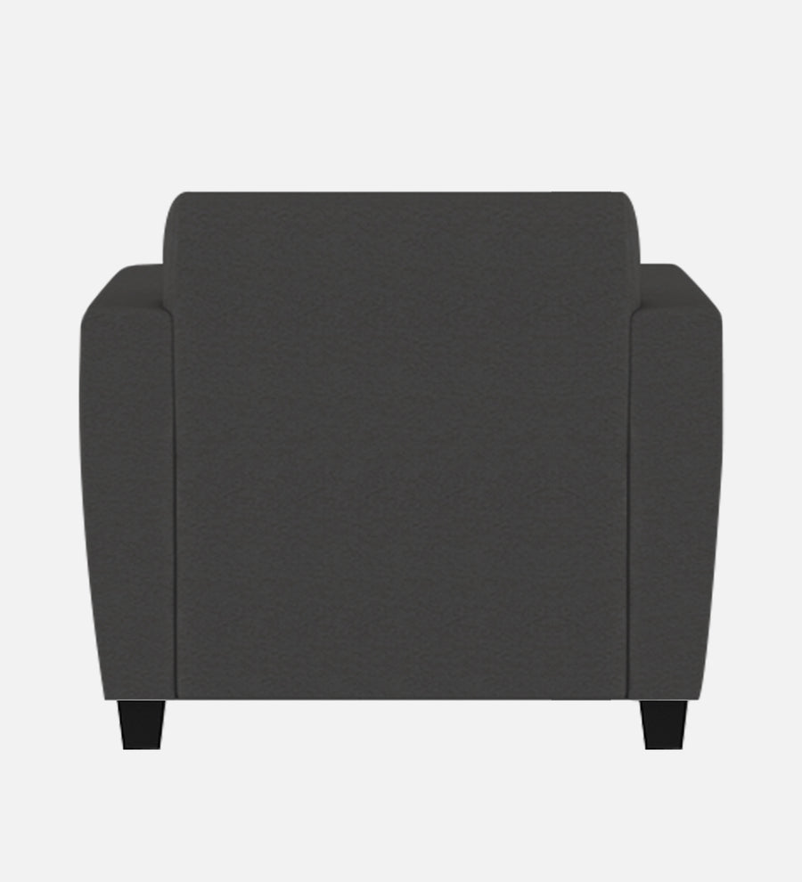 Gozi Fabric 1 Seater Sofa In Charcoal Grey Colour - Febonic Living