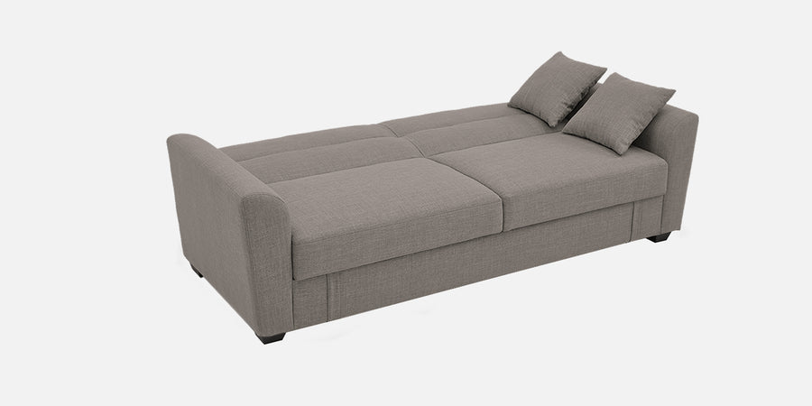 Bony Fabric 3 Seater Convertible Sofa Cum Bed In Strom Grey Colour - Febonic Living