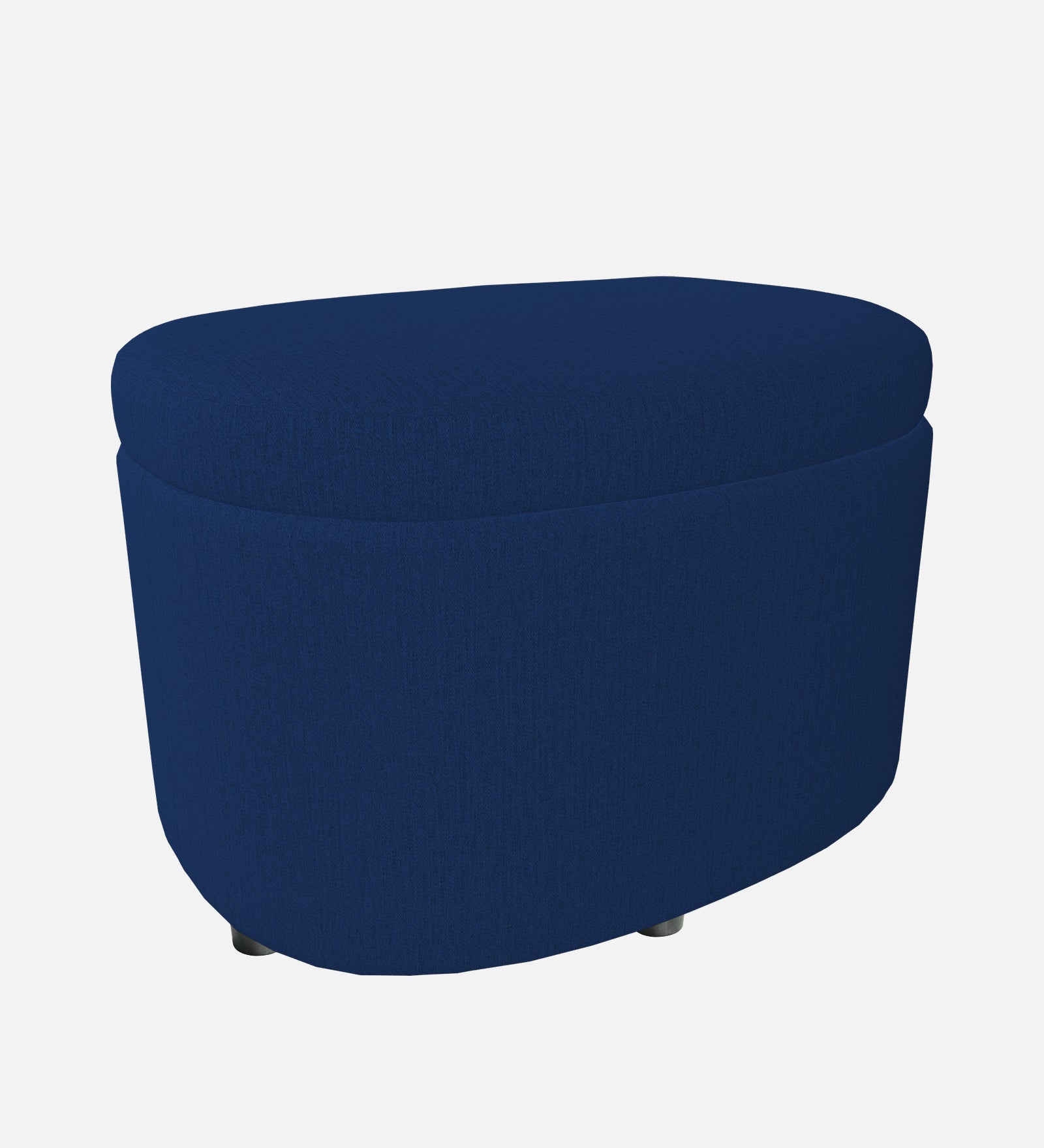 Ruggy Fabric Storage Ottoman in Royal Blue Colour