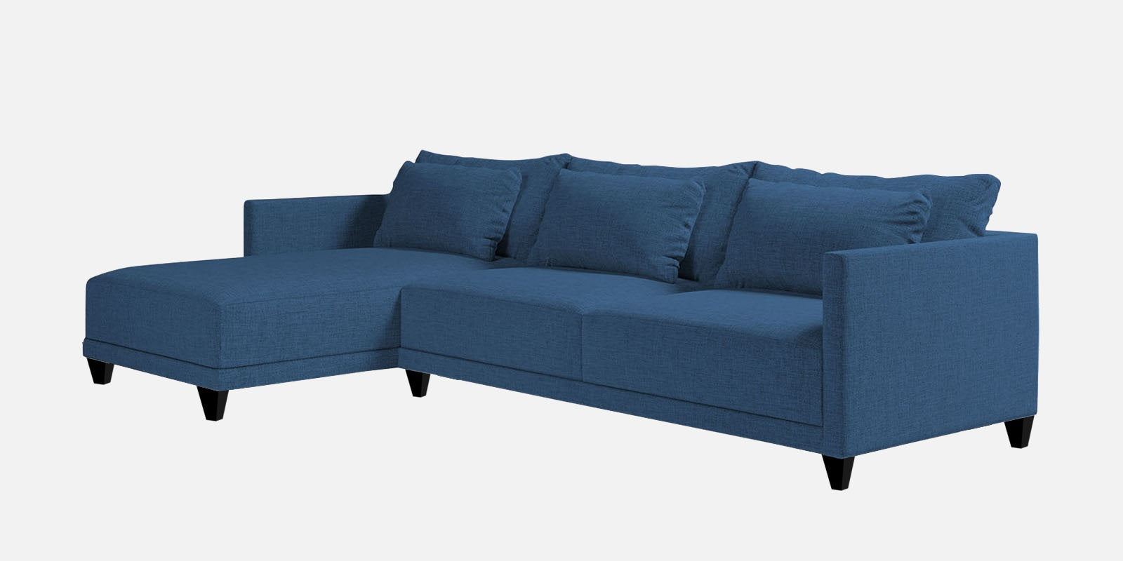 Kera Fabric RHS Sectional Sofa (3+Lounger) In Light Blue Colour