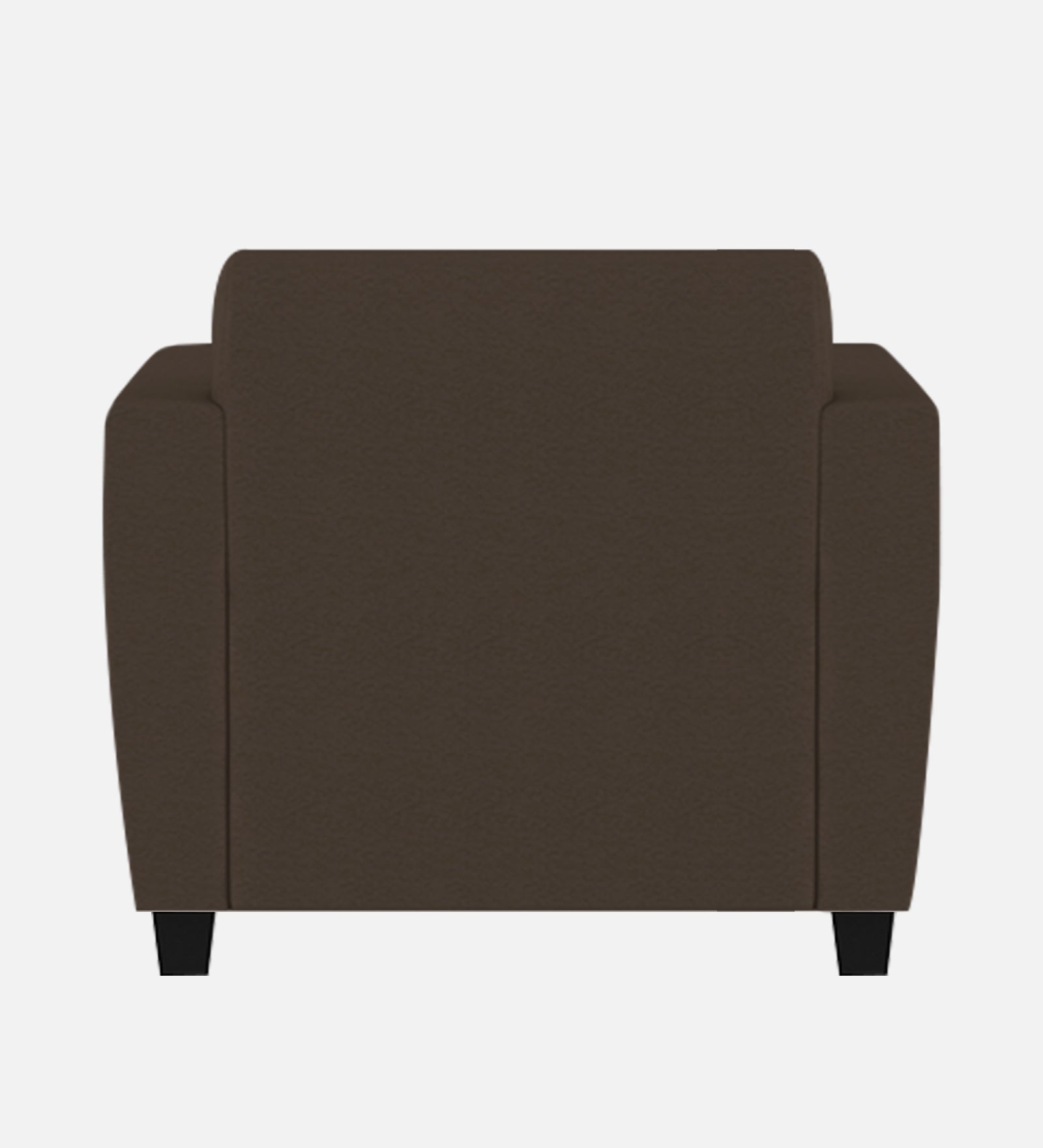 Gozi Fabric 1 Seater Sofa In Coffee Brown Colour