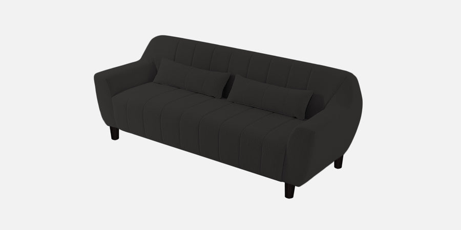 Nesco Boucle Fabric 3 Seater Sofa In Cloud Grey Colour - Febonic Living