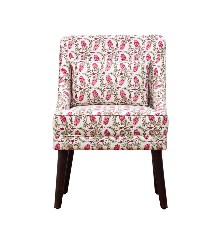 Moly Floral Print Fabric Accent Chair In Multi Colour 2 - Febonic Living