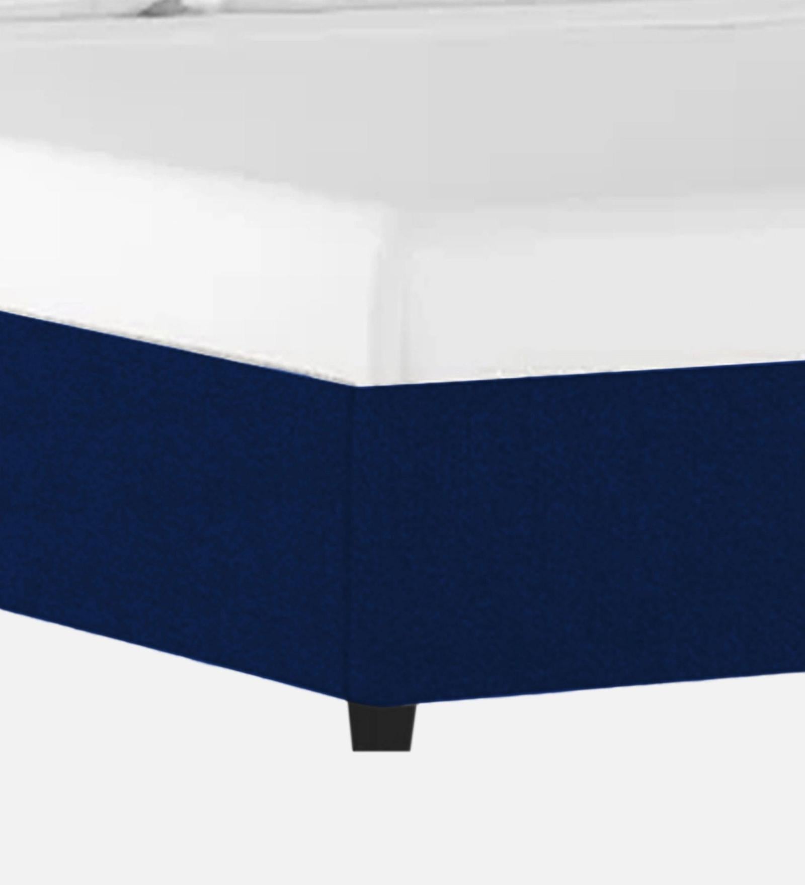 Asyra Fabric King Size Bed in Royal Blue Colour With Storage