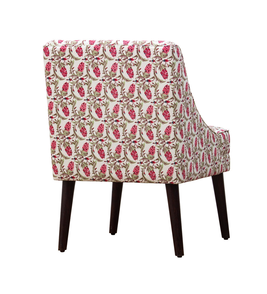 Moly Floral Print Fabric Accent Chair In Multi Colour 2 - Febonic Living