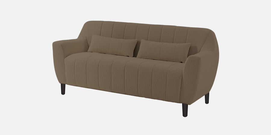 Nesco Boucle Fabric 2 Seater Sofa In Cara Beige Colour - Febonic Living