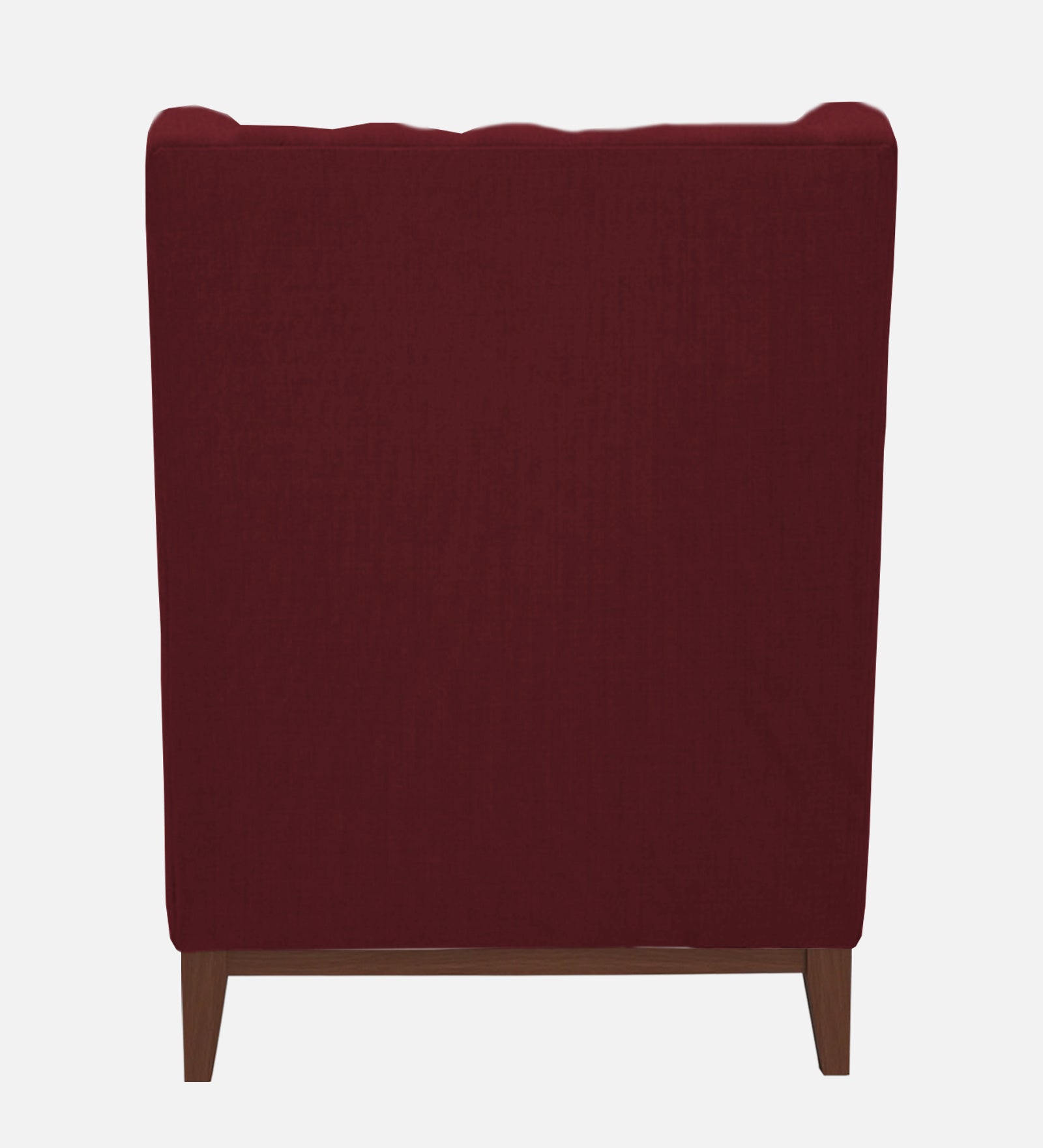 Kuchi Fabric 1 Seater Wing Chair Sofa in Blood Maroon Colour