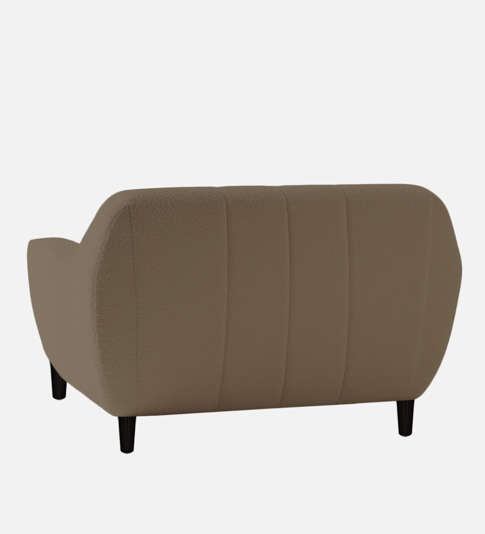 Nesco Fur Fabric 1 Seater Sofa in Caro Beige Colour