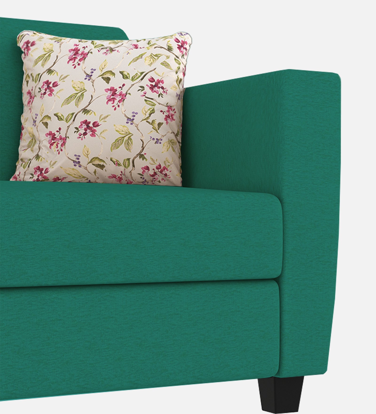 Gozi Fabric 1 Seater Sofa In Sea Green Colour