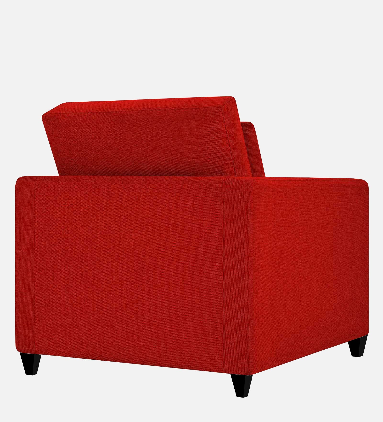 Kera Fabric 1 Seater Sofa in Ruby Red Colour