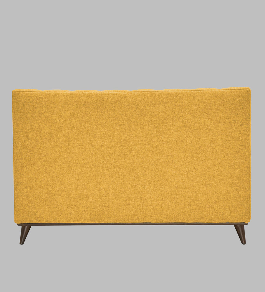 Jasmin Fabric Upholstered Queen Bed In Bold Yellow Colour - Febonic Living