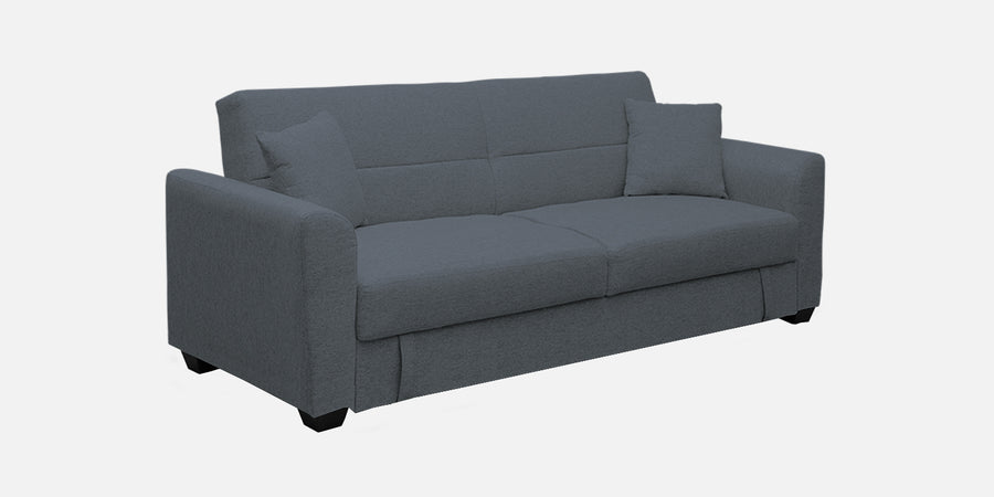 Bony Fabric 3 Seater Convertible Sofa Cum Bed In Indio Blue Colour - Febonic Living