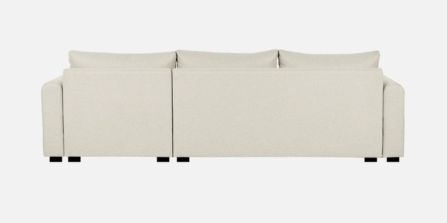 Sigma Fabric Lhs Sectional Sofa 3 Lounger In Ivory Cream Colour - Febonic Living