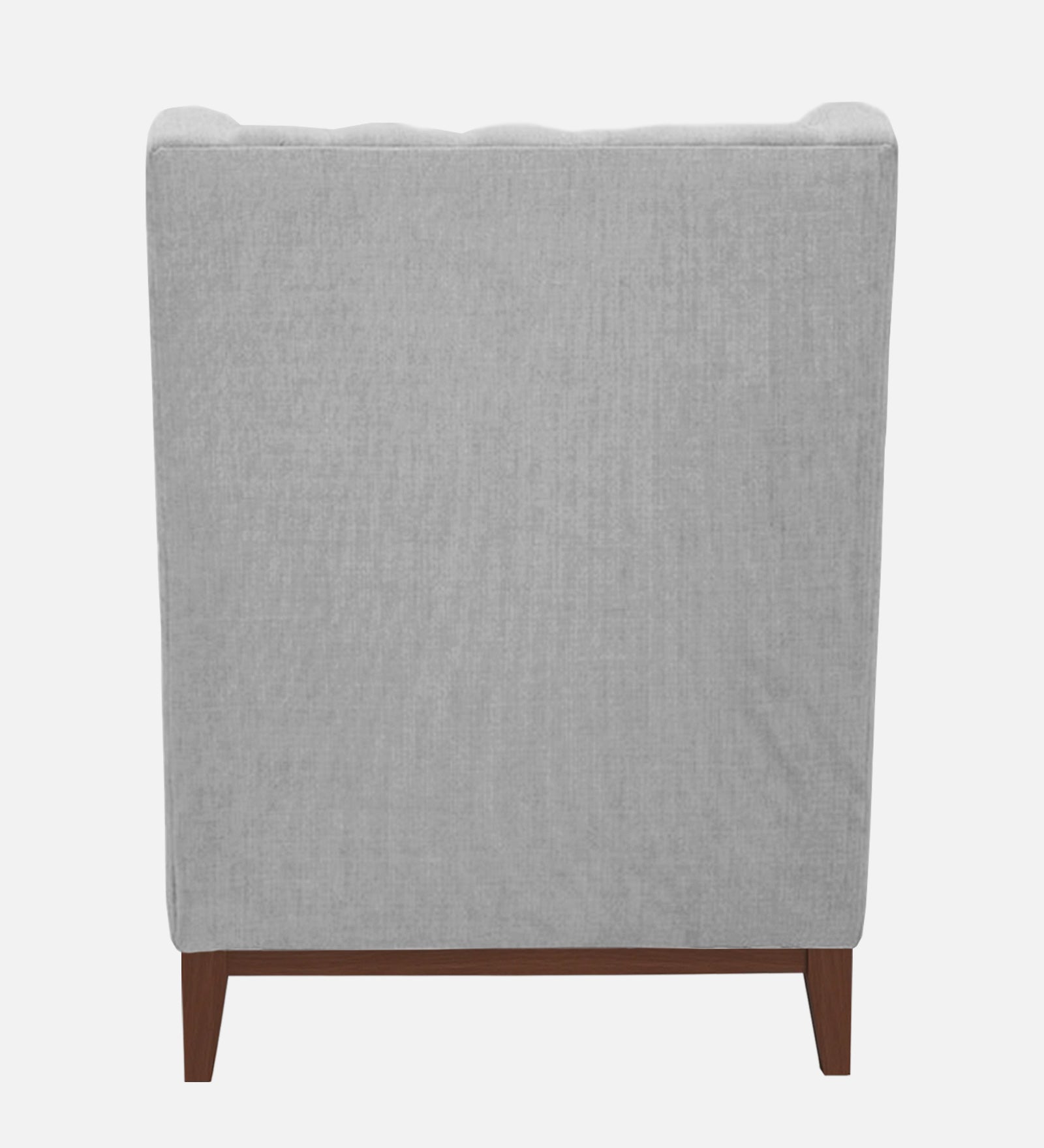 Kuchi Fabric 1 Seater Wing Chair Sofa in Lit Grey Colour