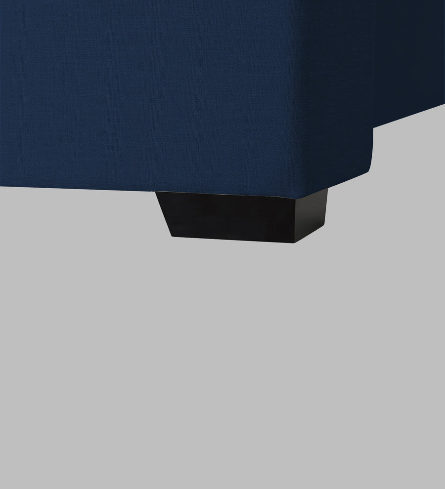Kirby Fabric Upholstered Single Size Bed In Royal Blue Colour - Febonic Living