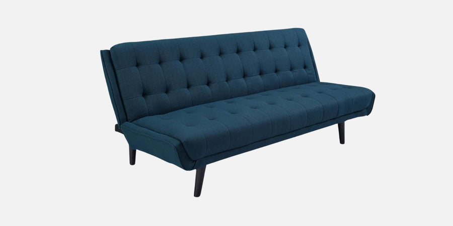 Saso Fabric 3 Seater Convertible Sofa Cum Bed In Light Blue Colour - Febonic Living